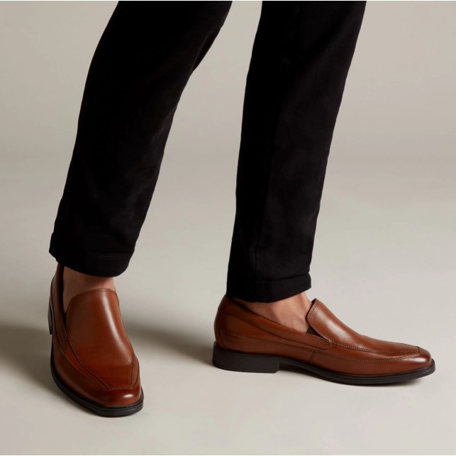 Clarks Tilden Free Leather Slipon Shoes Original