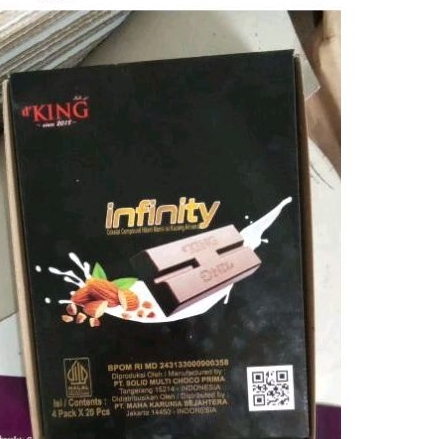 

dking coklat Almond infinity isi 80pcs