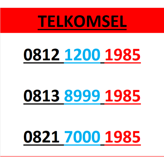 Nomor cantik telkomsel simpati 4G 5G seri tahun 1985 r2000