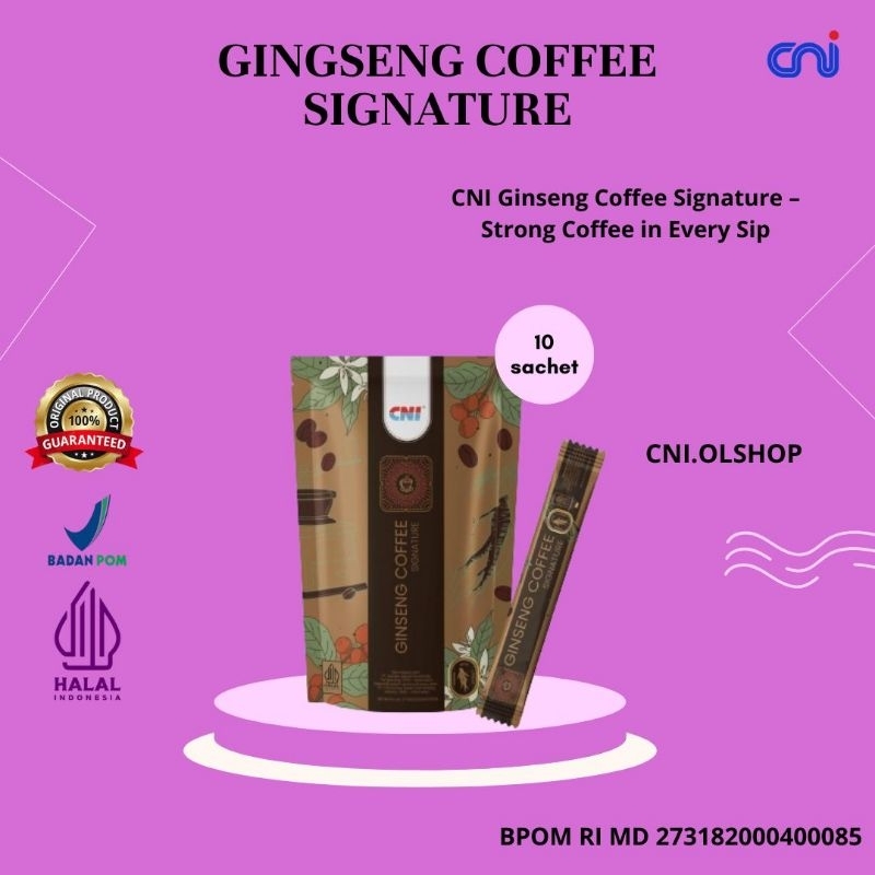 

CNI Ginseng Coffee Signature isi 10 sashet