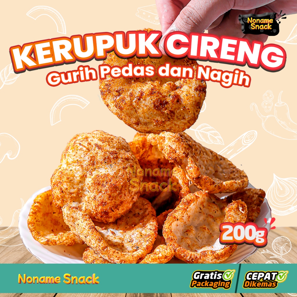 

NoName Snack - Cireng Pedas Cemilan Grosir 200G