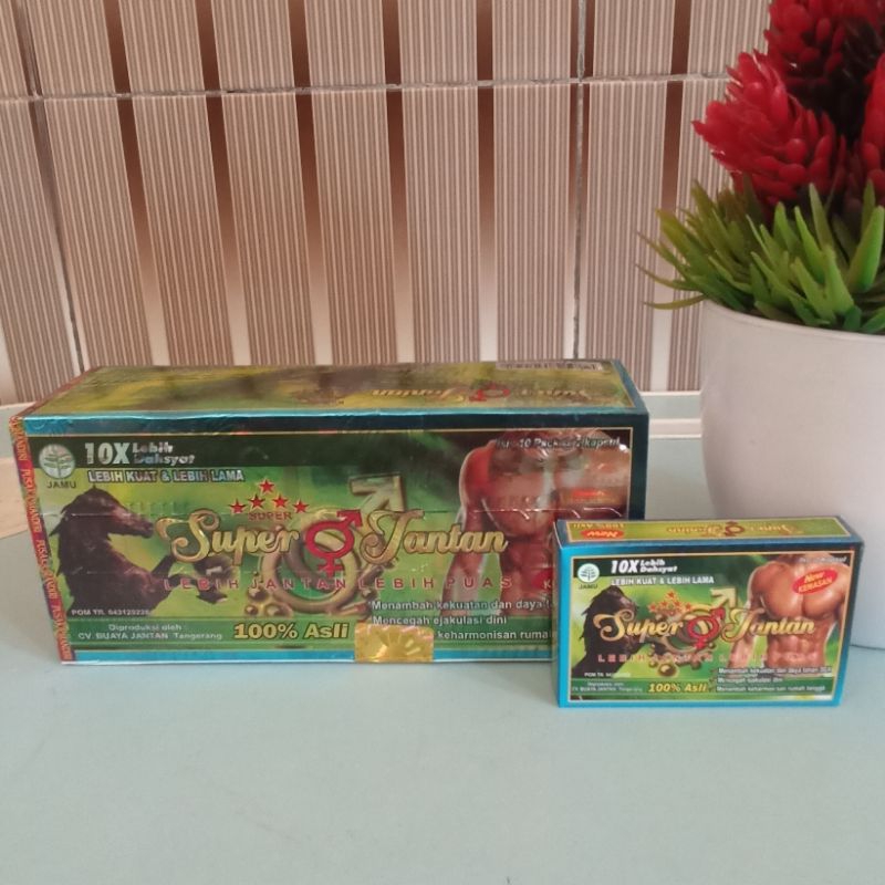 OBAT KUAT OBAT TAHAN LAMA SUPER JANTAN (1 BOX ISI 10 SACHET) PENAMBAH STAMINA + VITALITAS PRIA OBAT 