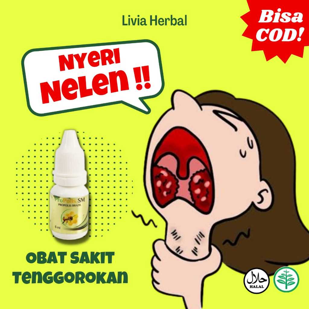 [BISA COD] Propolis SM Brazil - Obat Sakit Tenggorokan Gatal Susah Menelan Ludah Mengganjal Suara Hi