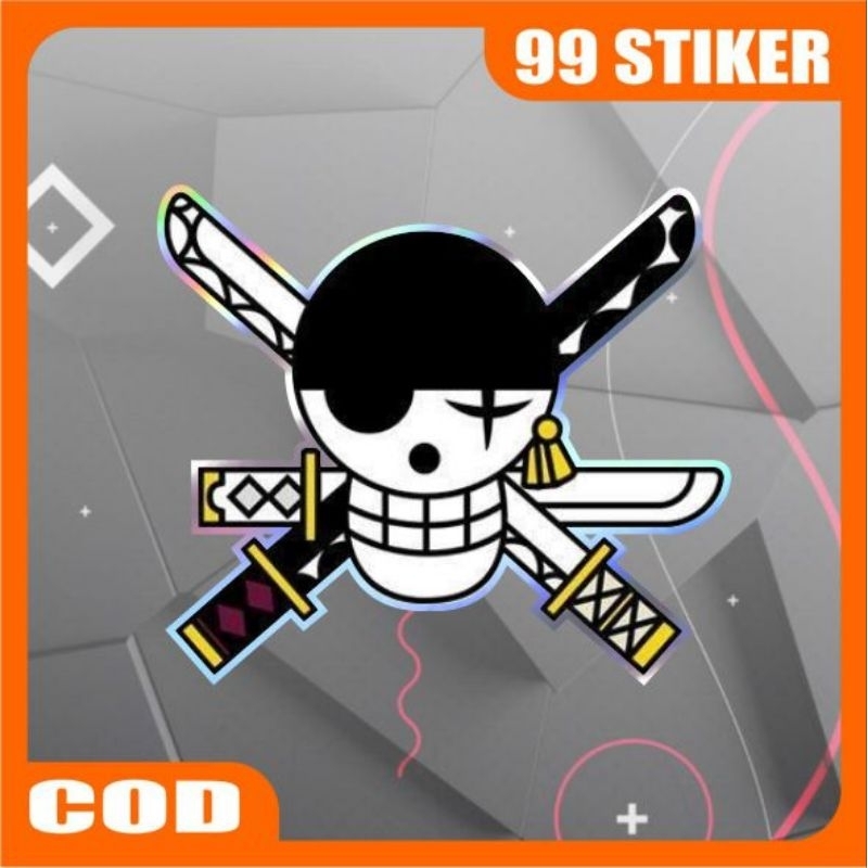 

sticker one piece logo Zoro helogram