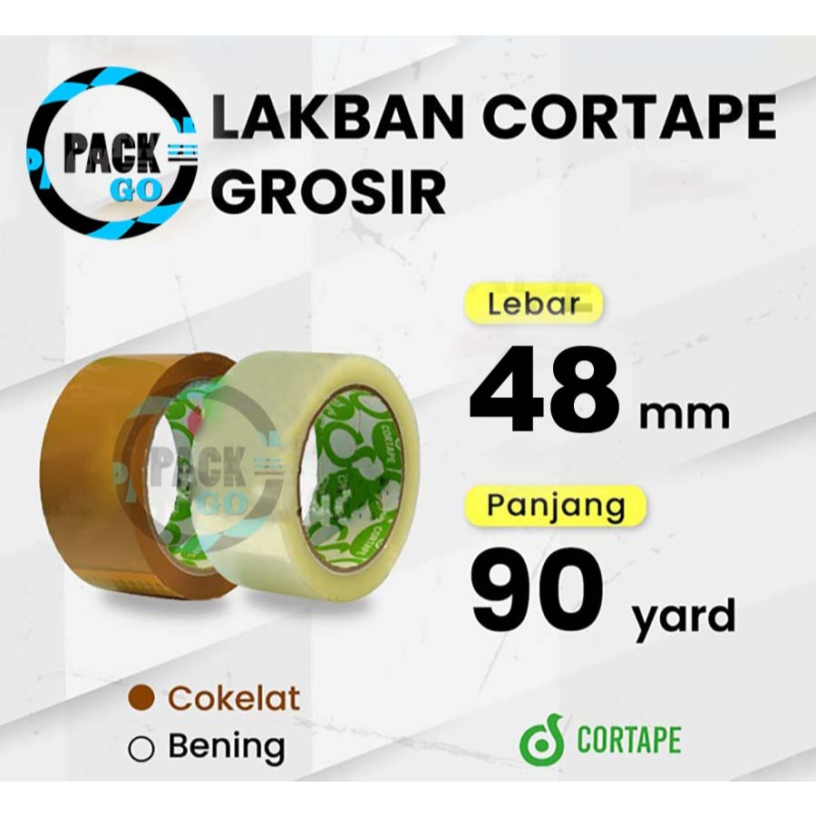 

Lakban Cortape COKELAT Isolasi Ukuran 48 mm x 90 yard Selotip Murah Satuan