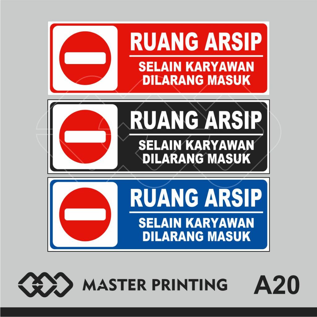 

A20 - Acrylic Sign, Stiker Akrilik Ruang Arsip, Tahan Air, Tidak Pudar, Termurah, dan Bisa Custom