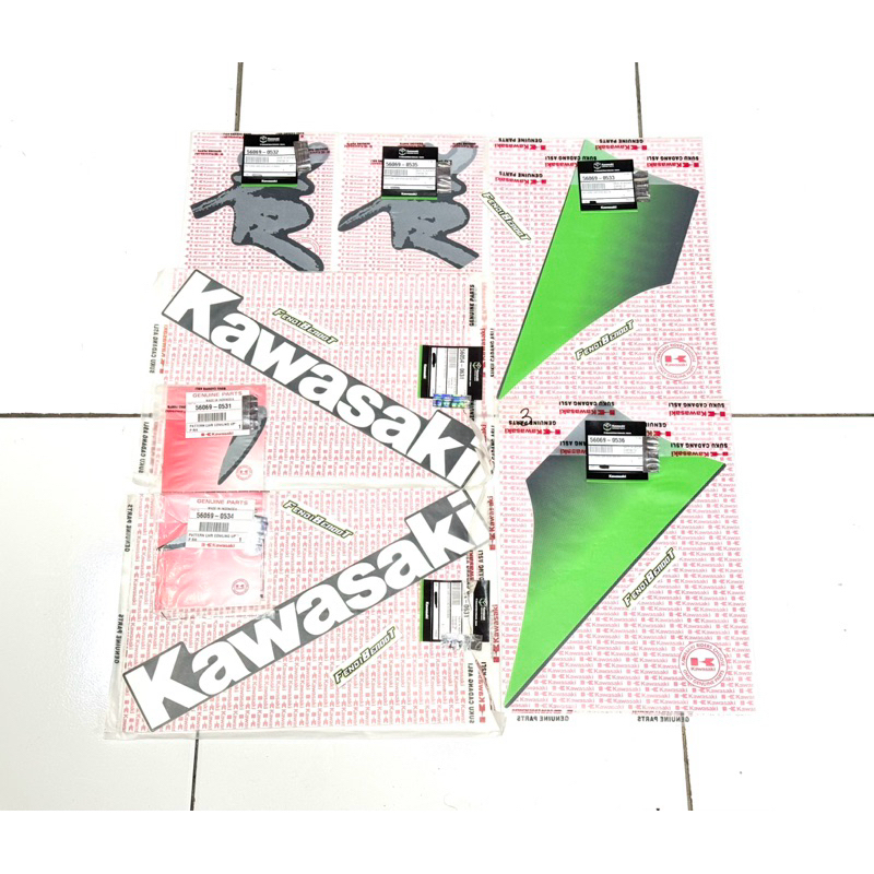 STRIPING STICKER STIKER FAIRING BAWAH DEPAN SET NINJA RR OLD SE GEN 3 4 ORIGINAL