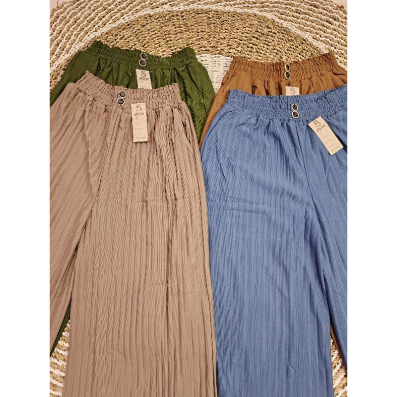 alf-celana knit kancing depan-celana knit premium-celana-celana kulot knit-celana knit wanita-celana