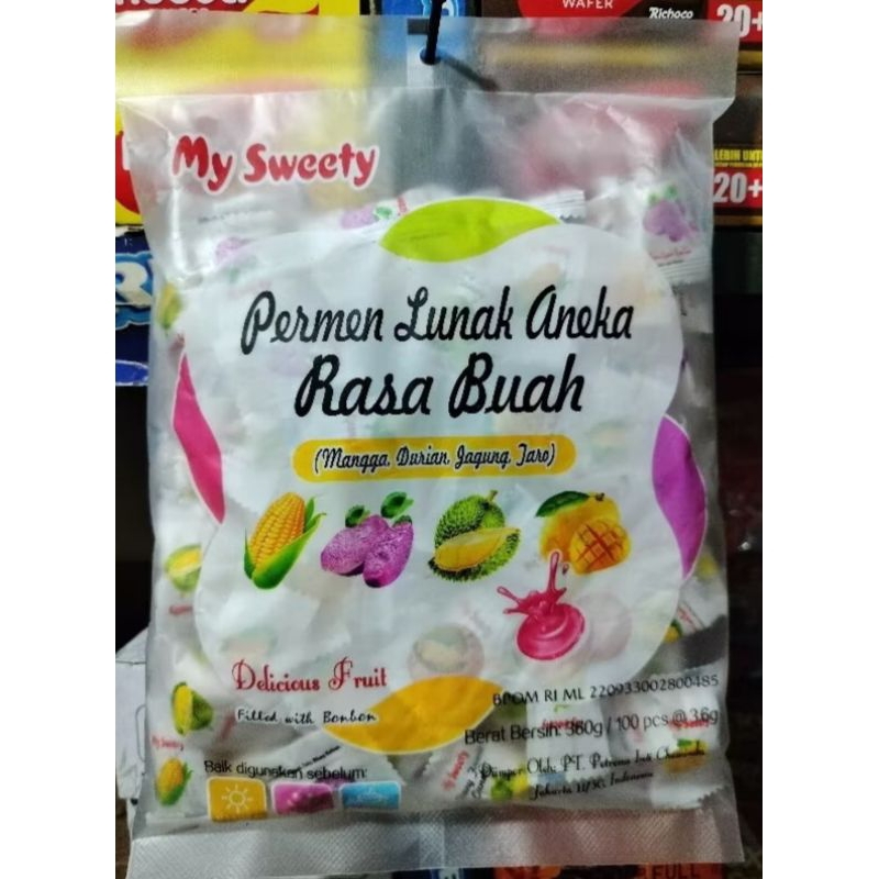 

Permen lunak aneka rasa my sweety isi 100pcs