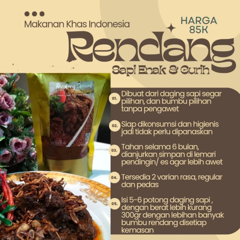 

Rendang Padang renyah lembut bumbunya lezat