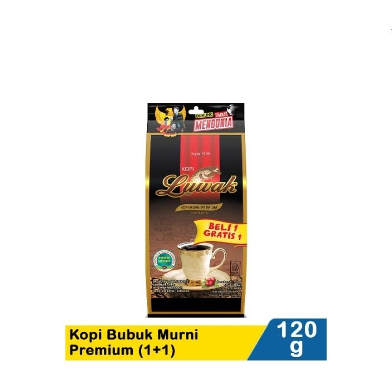 

Luwak Kopi Bubuk Murni Premium (1+1)2X120G