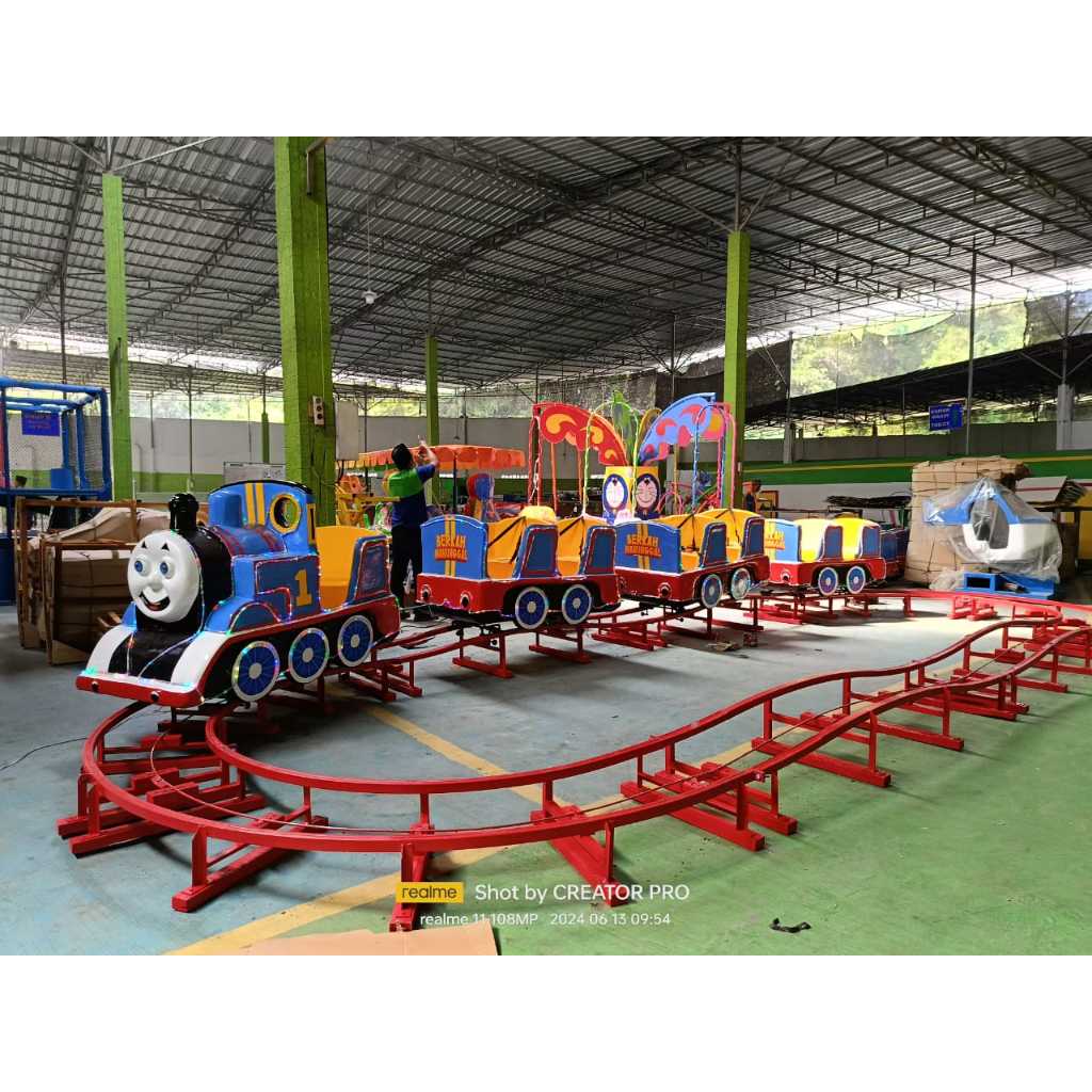 odong odong murah berkualitas kereta lantai thomas rel bergelombang mainan kereta anak model terbaru