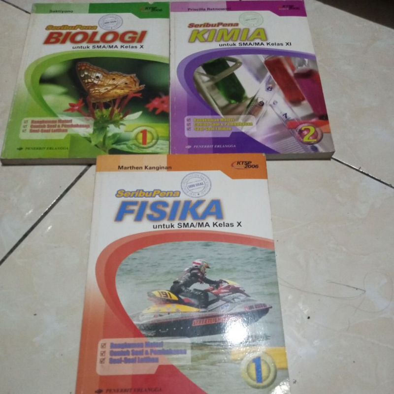 Seribu pena biologi/ fisika / kimia. Matematika. untuk kls 1 2 & 3 SMA/ SMU