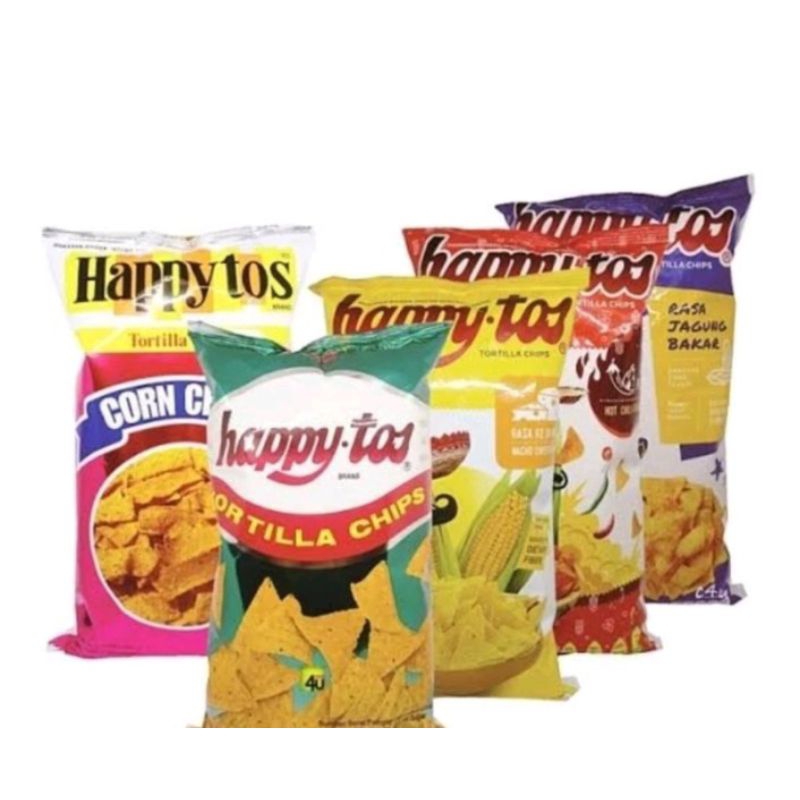 

Happytos Happy Tos Tortilla Chips Jagung 140gr / Happy Tos Jagung Kemasan Merah Dan Hijau dapat 2