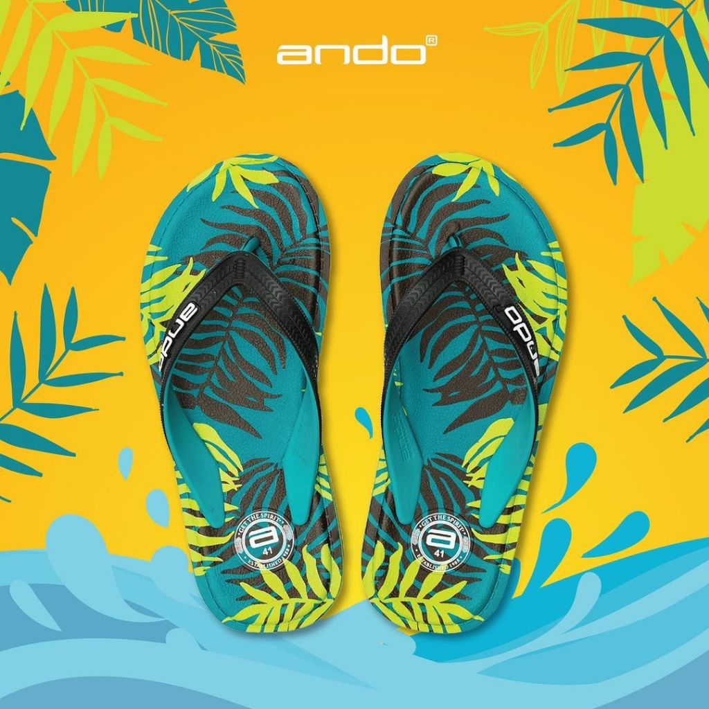 ANDO MARQUEZ 02 - Sandal jepit Pria Karet Ando 2024