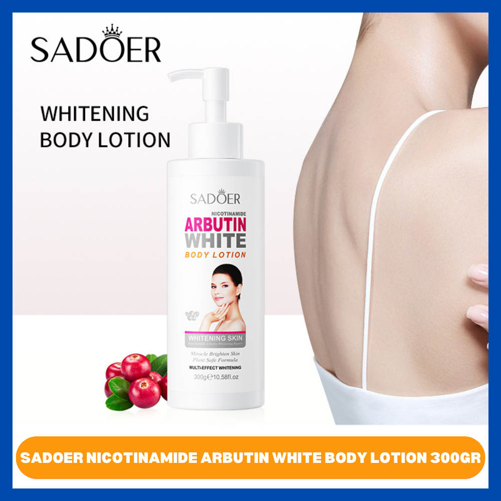 SADOER ARBUTIN WHITE BODY LOTION 300G / HAND AND BODY LOTION PEMUTIH MELEMBABKAN MENCERAHKAN KULIT