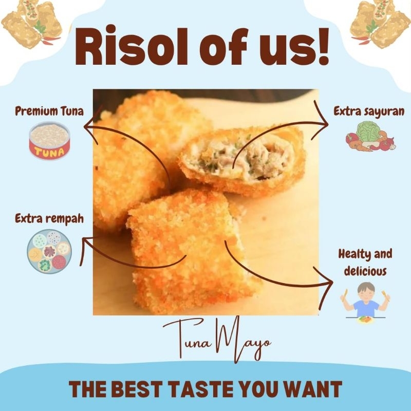 

Waroengrisoles.id Risoles Tuna Mayo jagung Manis Frozen food Bandung