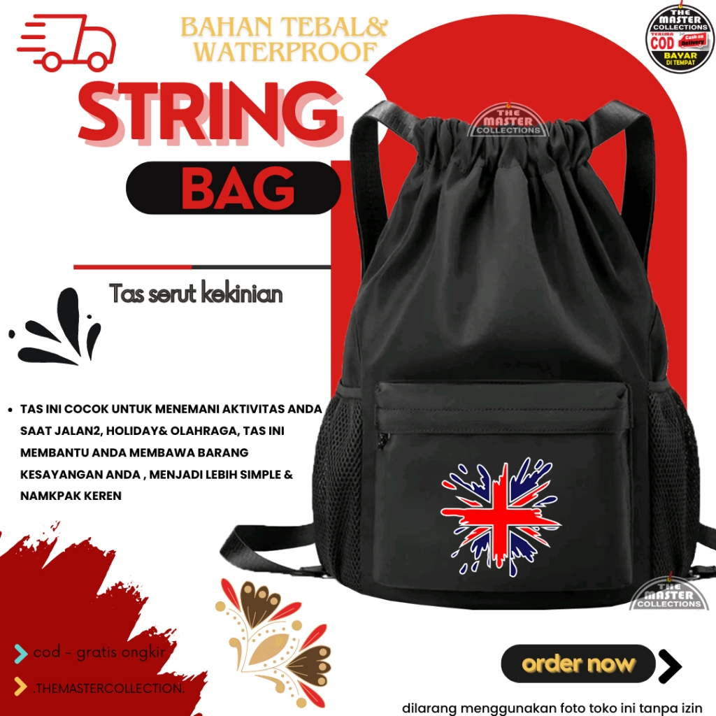 TAS SERUT / STRING BAG/TAS SERUT RANSEL - Tas Olahraga - Premium Tas Ransel Sekolah Pria Wanita Tas 