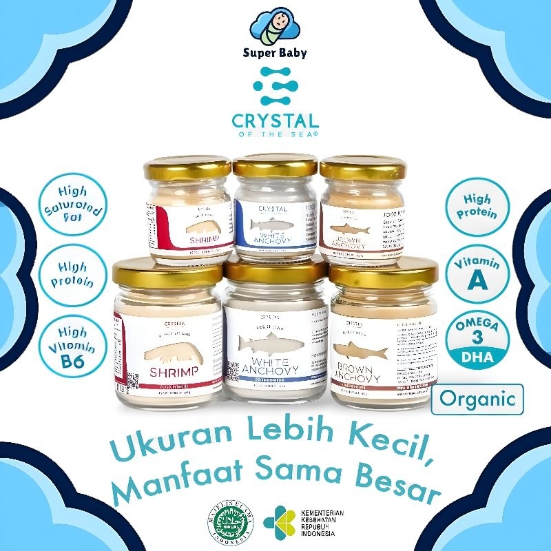 FOOD POWDER BUMBU IKAN UDANG PENGGANTI GARAM MPASI CRYSTAL OF THE SEA WHITE ANCOVY 20gr