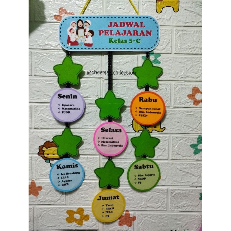 Hiasan Kelas Jadwal Pelajaran/Jadwal Piket