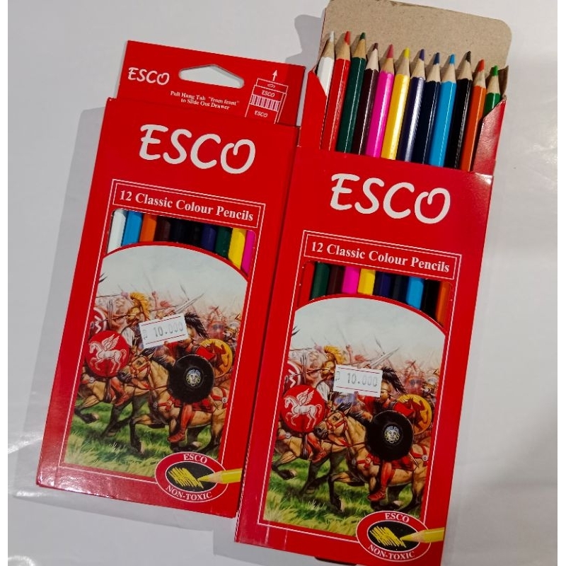 

(1 PCS) PENSIL WARNA ESCO 12 WARNA PANJANG