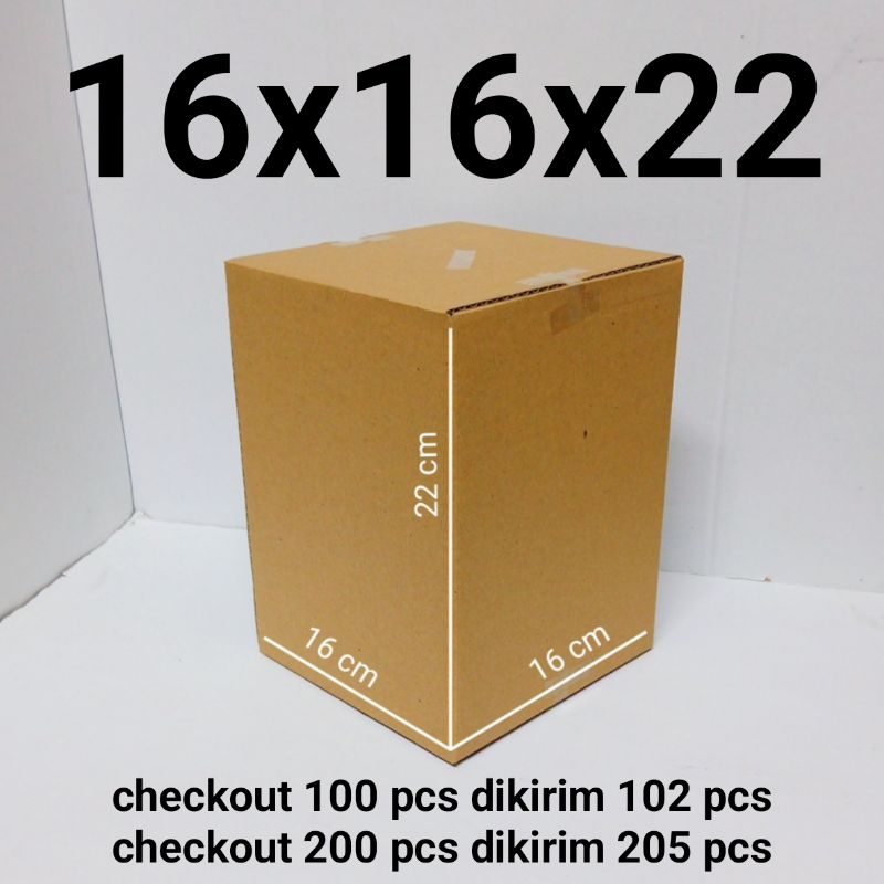 

Kardus Packing Karton Box Polos Ukuran 16x16x22