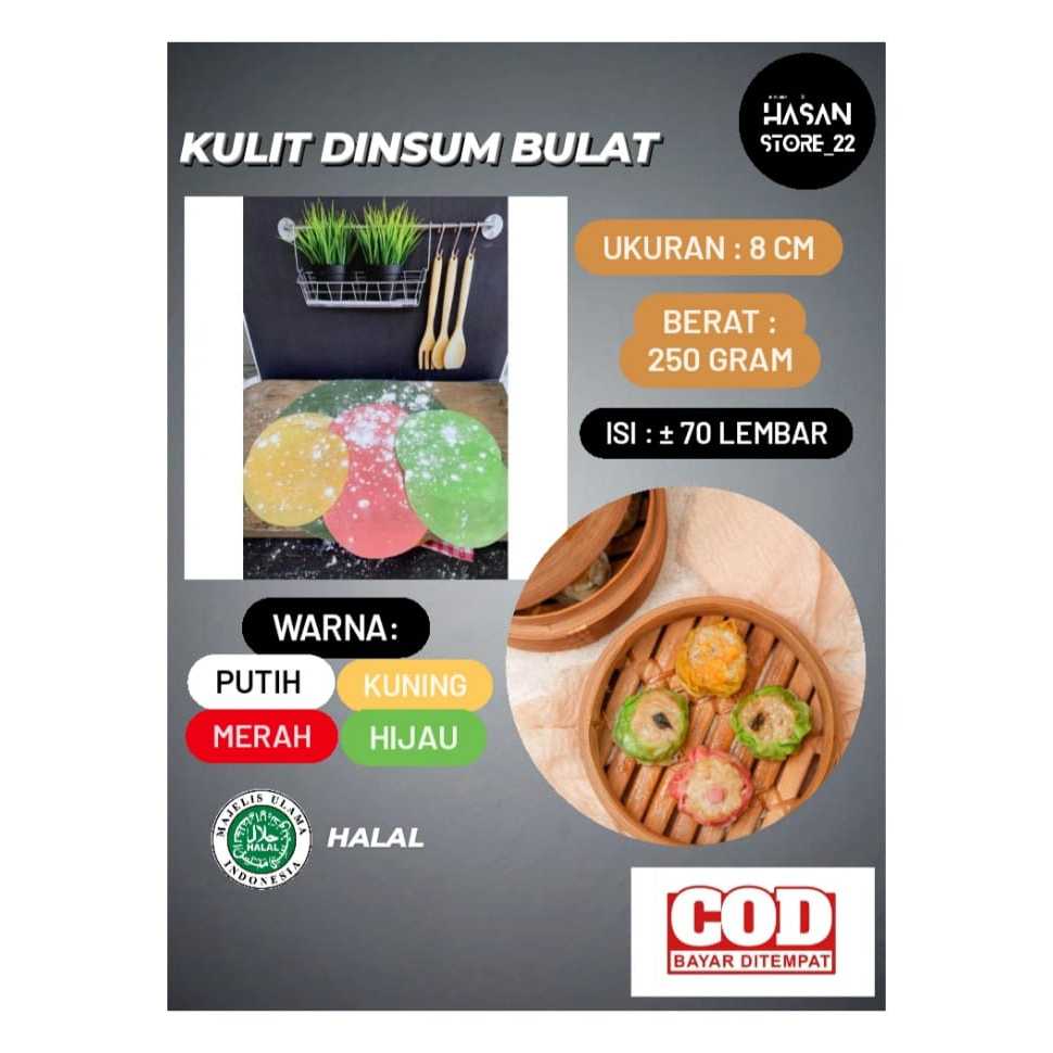 

Kulit Dimsum Siomay Gyoza Enak 250gram Bulat 8cm Tipis Halal