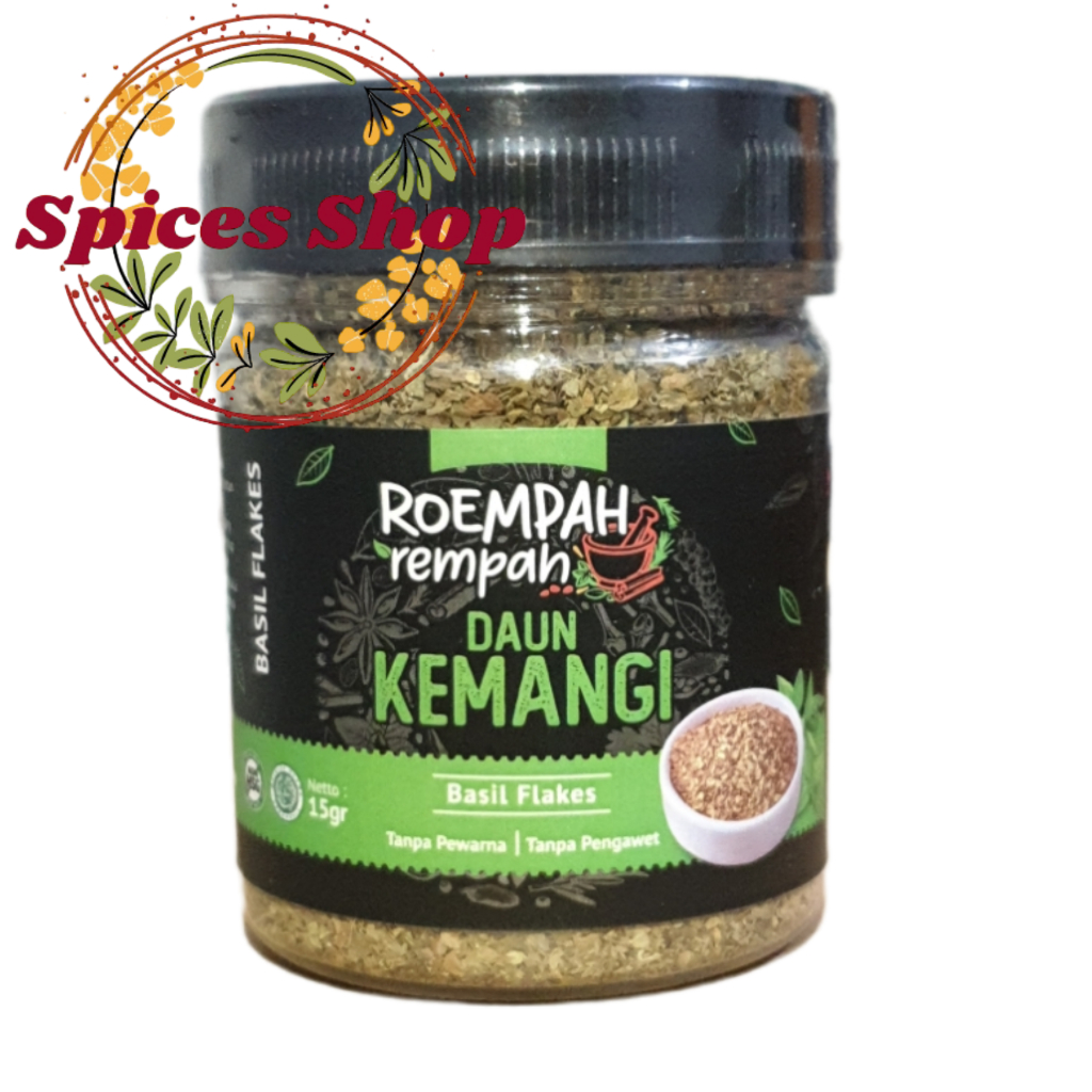 

Daun Kemangi ROEMPAH REMPAH / Daun Basil / Basil Leaves Flakes 15Gr