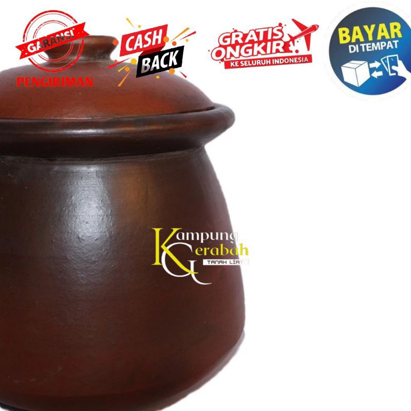 KWALI TANAH LIAT| KWALI ANTI LENGKET 7-10 LITER | KWALI GERABAH | KWALI SAYUR | KWALI GUDEG