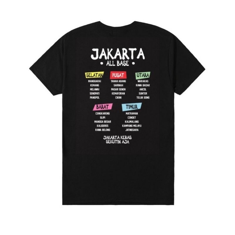 KAOS JAKARTA ALL BASE JAKARTA KERAS BAJU DISTRO PRIA WANITA~FREESTICKER
