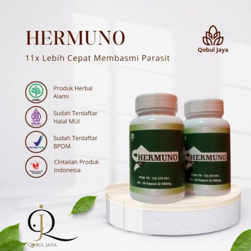 HERMUNO ASLI OBAT ANTI PARASIT - BASMI PARASIT DALAM TUBUH 30 KAPSUL BPOM