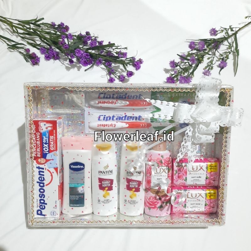 Paket Seserahan Pink Free Box & Pita Hias