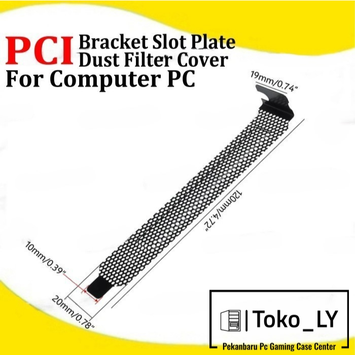 PCI Slot Cover Back Panel PCIe Casing Case Komputer Penutup Slot VGA - Bahan Metal/Besi Plat