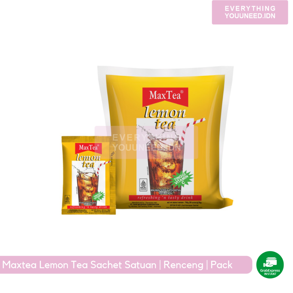 

Maxtea Lemon Tea Sachet Satuan | Renceng | Pack