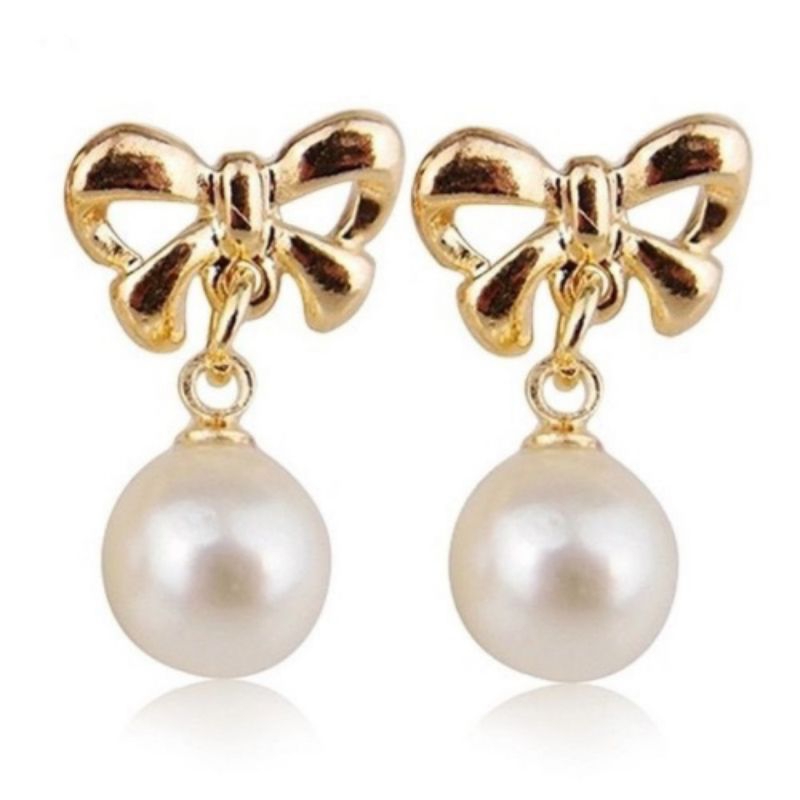 Anting Mutiara Tusuk Korea Anting Pita Mutiara Tusuk