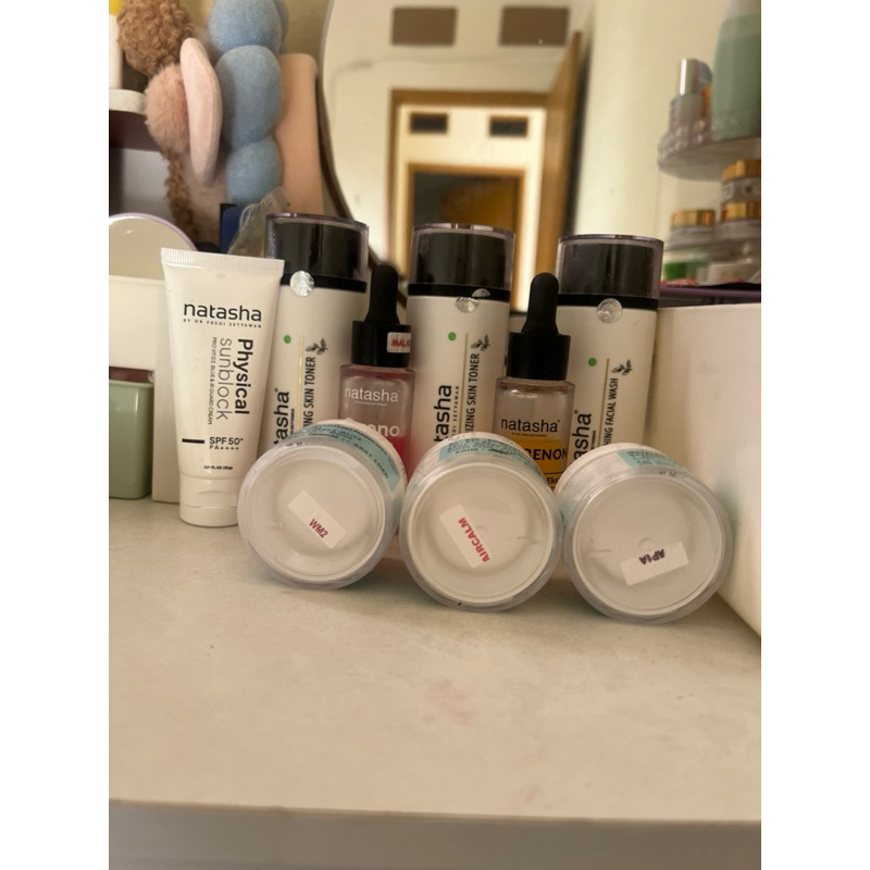 NATASHA SKINCARE IDEBENON VC ESSENCE CYANO BIOTIC FACIAL WASH TONER PHYSICAL SUNBLOCK WM2 AP1A AIRCA
