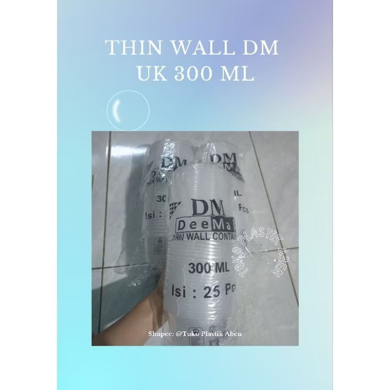 ThinWall Cup Bowl Plastik 300ml Food Grade