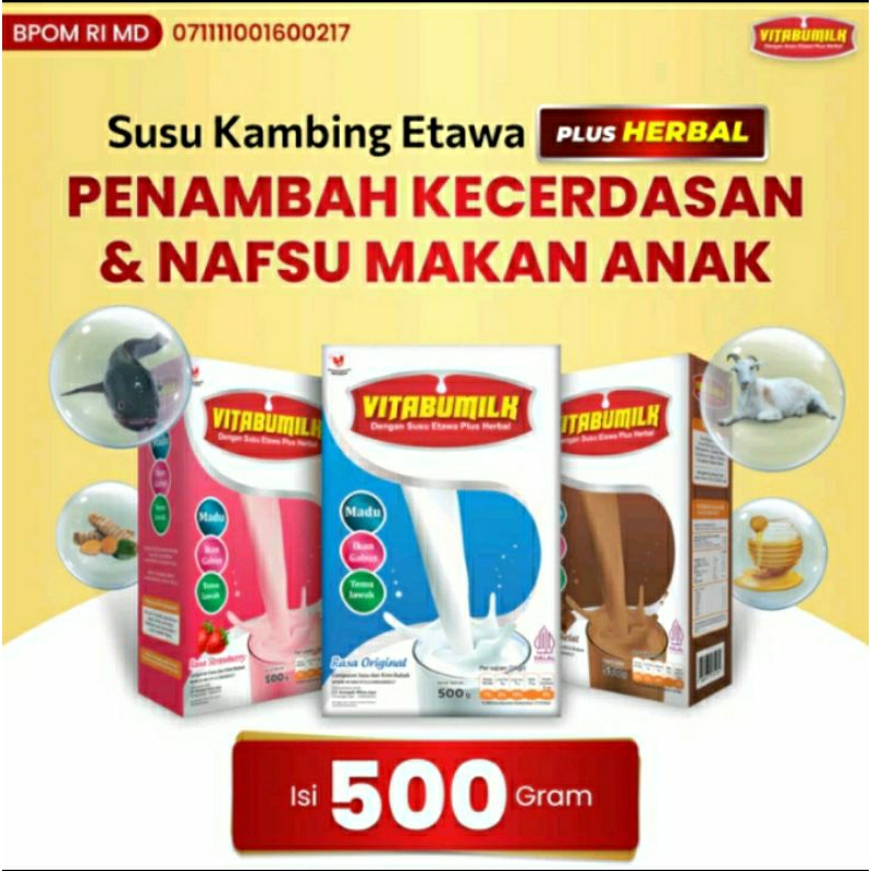 

VITABUMILK SUSU KAMBING ETAWA PLUS HERBAL SOLUSI ANAK GEMUK,CERDAS,DAN SEHAT