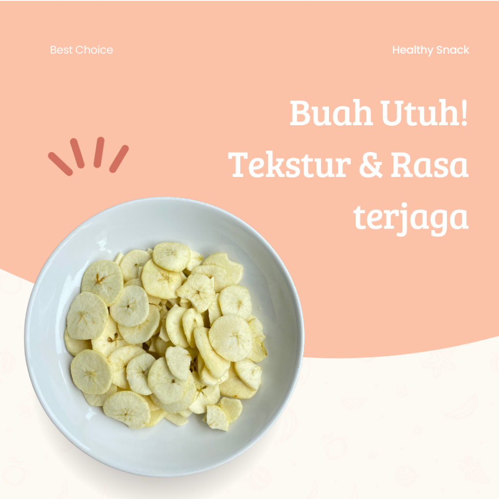 

RB Dried Apple - Keripik Buah Apel Renyah - Camilan Diet Sehat Vegetarian - Kripik Apel Kering