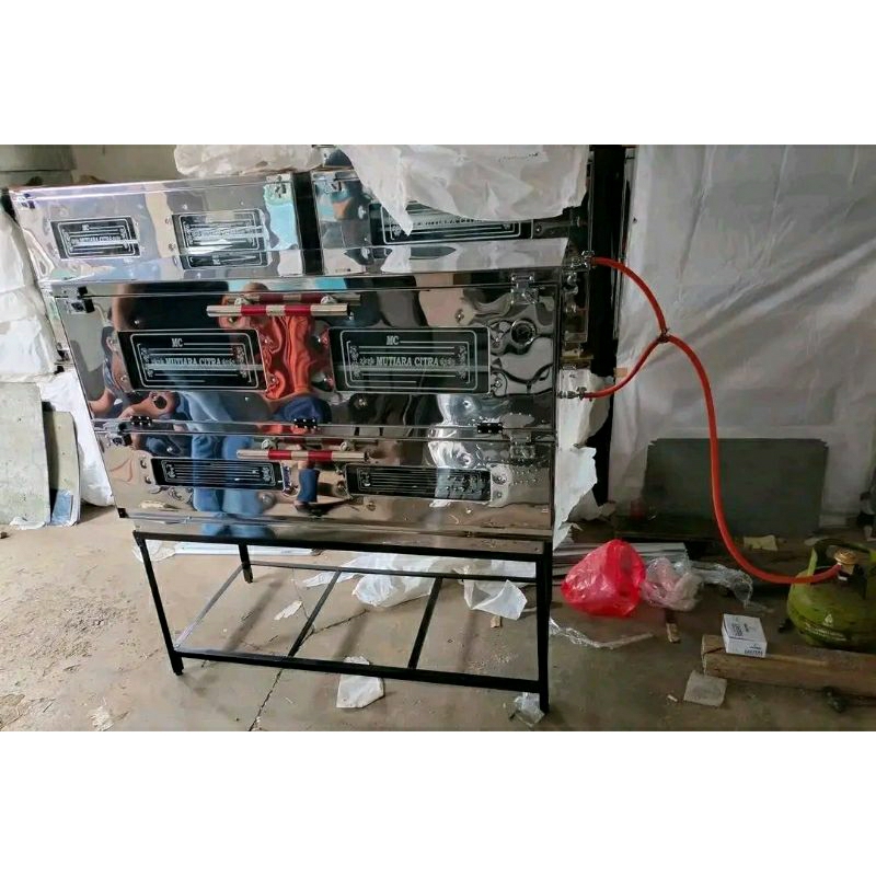oven gas stainless 120x55x65cm