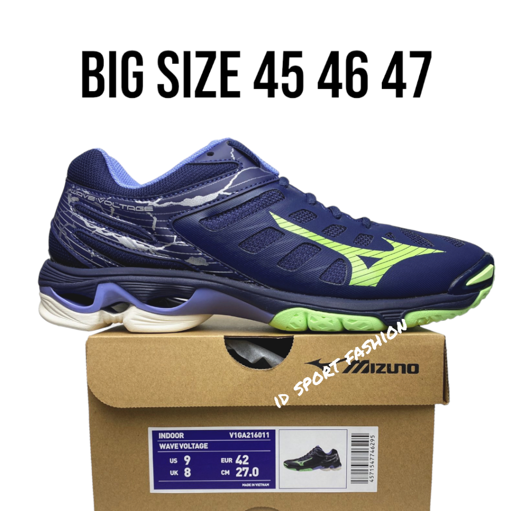 Sepatu Voli Pria BIG SIZE 44 45 46 47 / Sepatu Ukuran Jumbo Besar Mizuno Wave Voltage Size 46 47 Ori