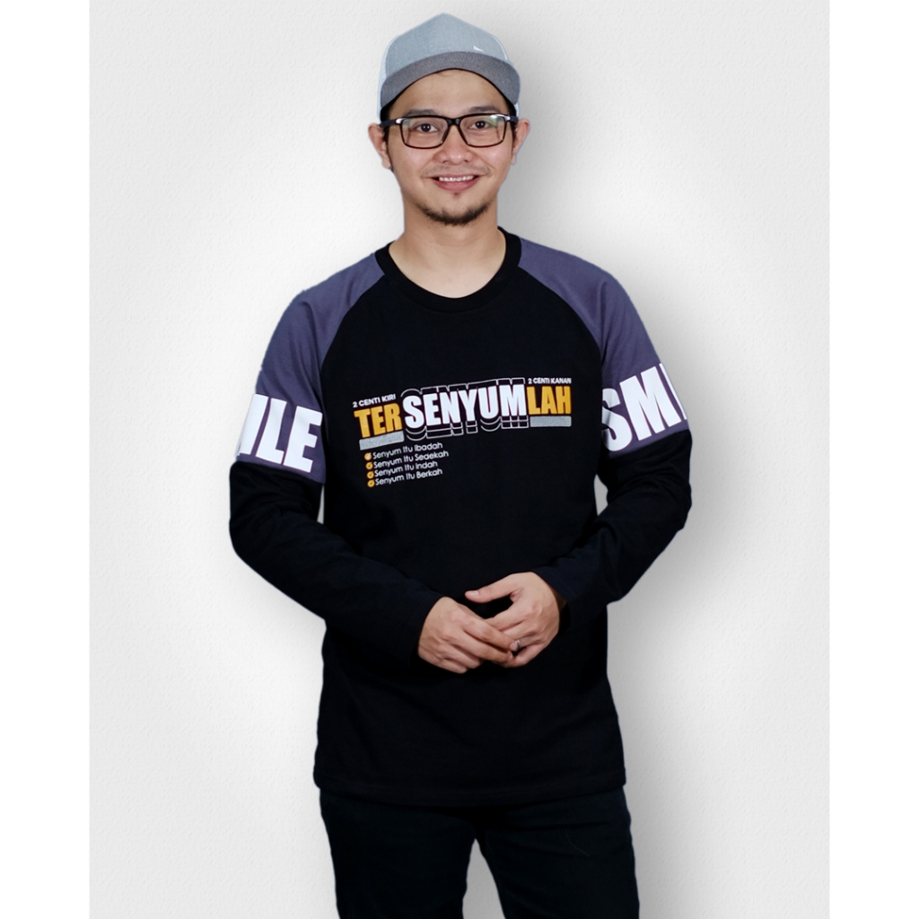 QH ALZARA Baju Kaos Dakwah Islami Couple Pasangan Lengan Panjang Unisex Muslim Model BAITI JANNATI