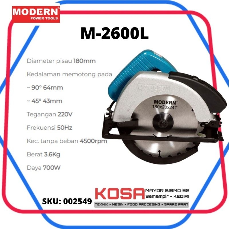 MODERN M-2600L Circular Saw 7inch MODERN M 2600 L (Laser)