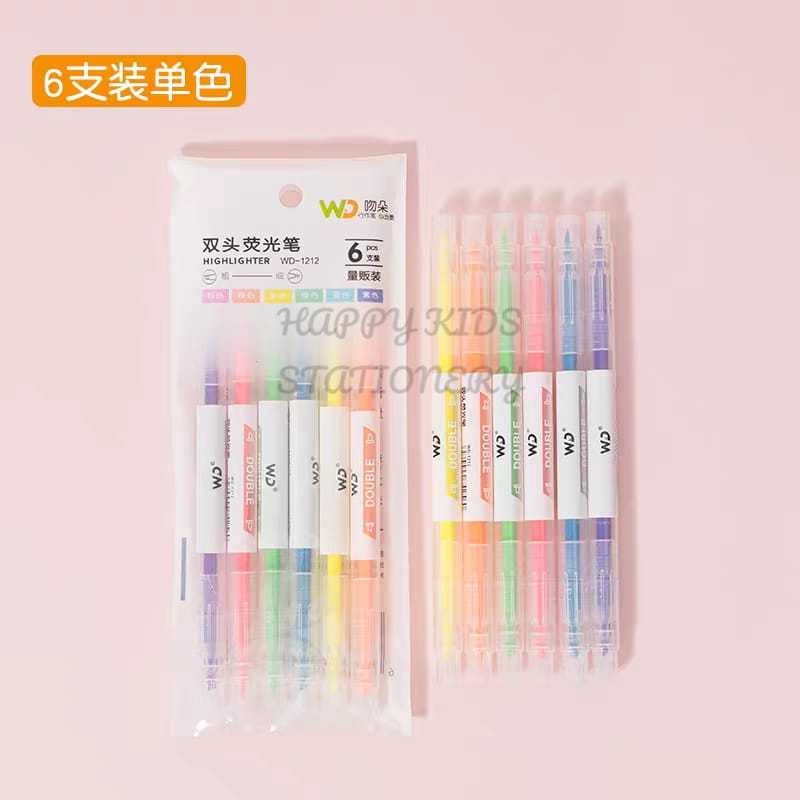 

[HKS] STABILO / HIGHLATER WARNA 1 SET 6 PCS DENGAN 2 SISI