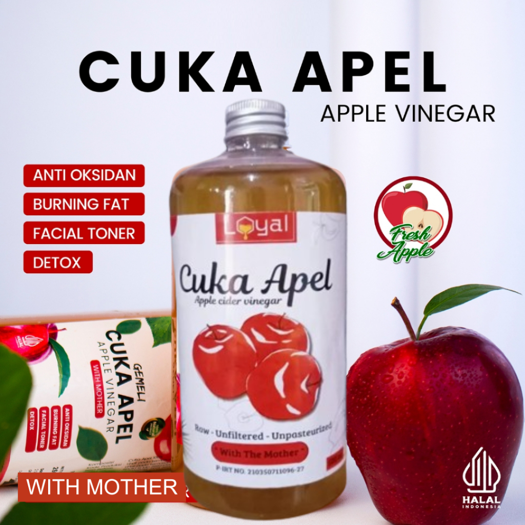 

CUKA APEL 500ML ORIGINAL - APPLE VINEGAR WITH THE MOTHER