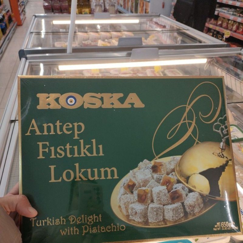 

Koska Antep Fastikli Lokum Cemilan Khas Turki Manis Enak