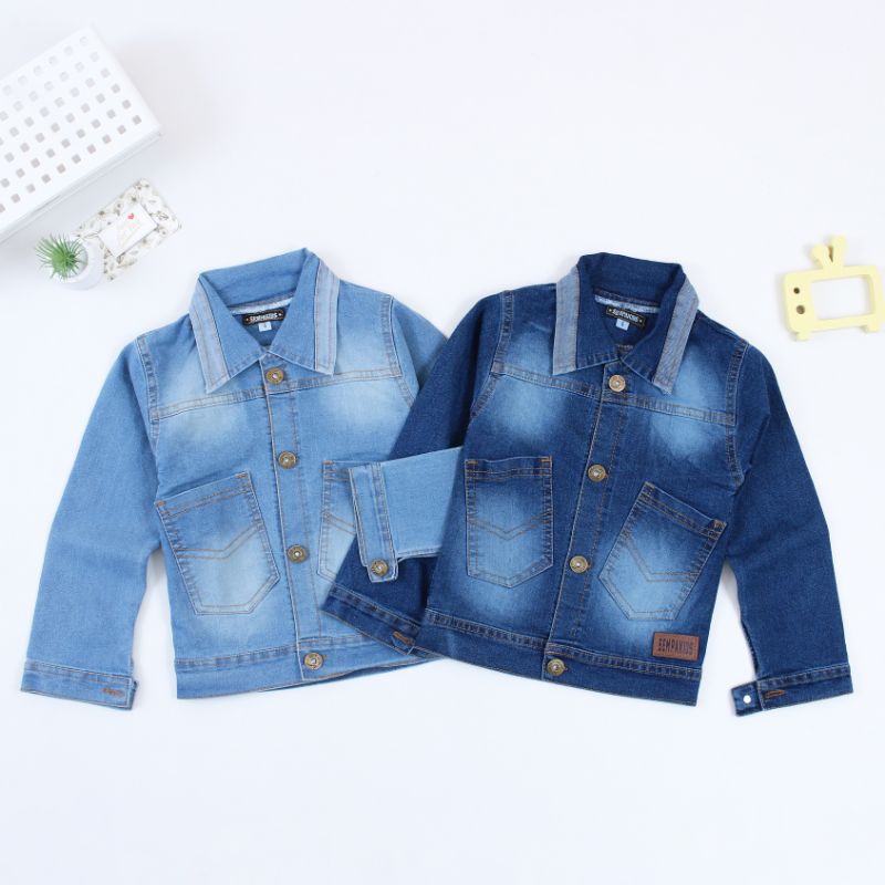 Jaket Jeans Anak laki-laki dan Perempuan Sempakids - Jaket Jeans Anak - Jaket Anak cowok 1-3/4 tahun