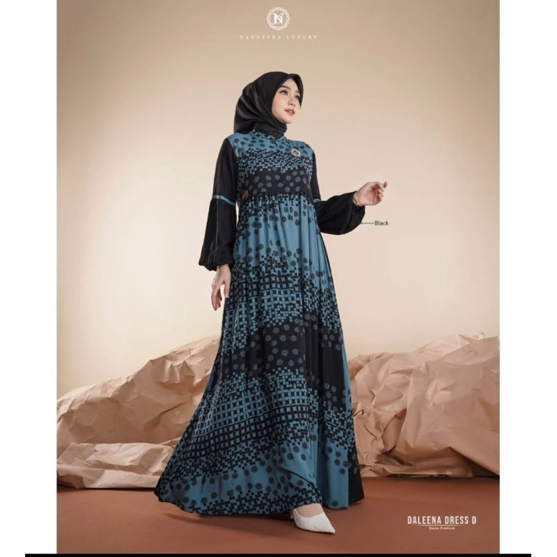 Daleena Dress by Nadheera Luxury Black XXL