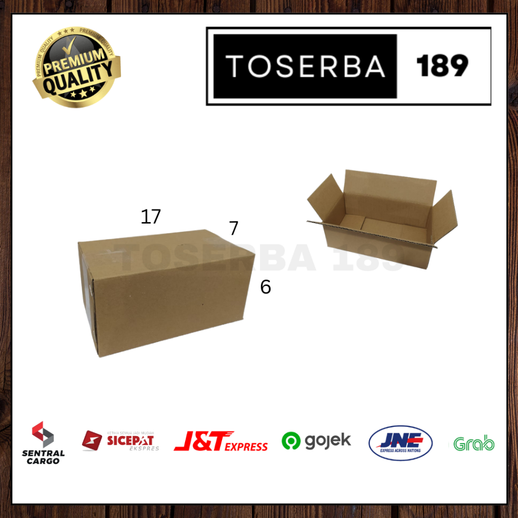 

kotak kardus box packing uk 17x7x6 SHEET POLOS