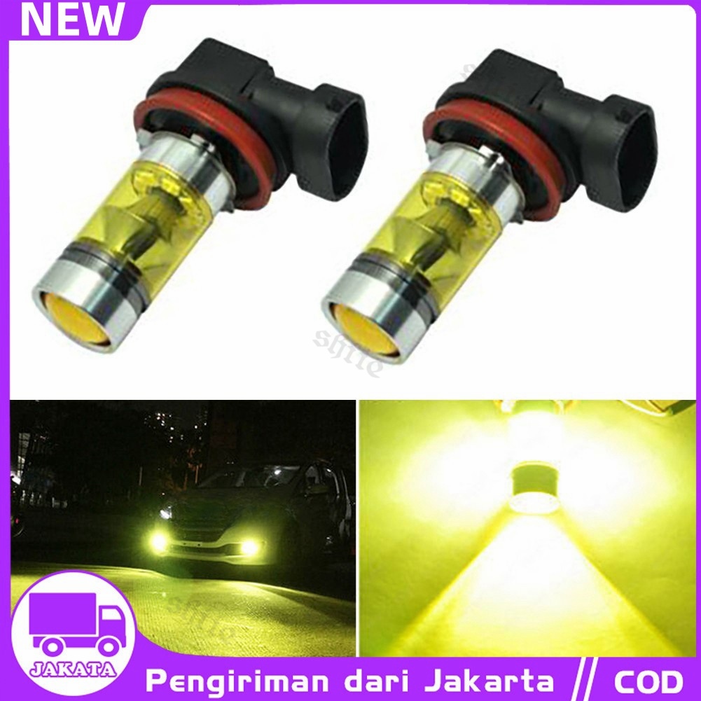 2pcs mobil led Lampu Kabut Led H11 H8 4300K 100W 1500LM  Kabut Led H11 H8 4300K 100W 1500LM Super Te